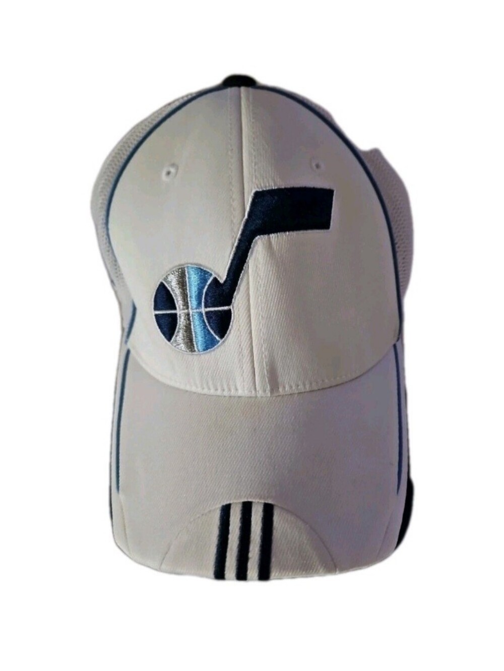 Adidas Utah Jazz NBA Official On-Court Hat White S/M